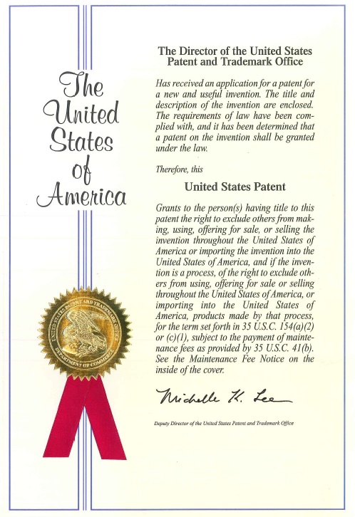 2015-03-09: Congratulations! GT Contact C1 Metal connector has acquired U.S. Patent